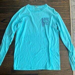 Newport Blue Long Sleeve Tee Casual Comfort